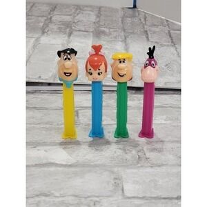 Vintage Flinstones Pez Candy Dispensers, Set of 4, made in Slovenia, Dino, Fred,
